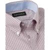 imagePaul Fredrick Mens Slim Fit NonIron Cotton Plaid Dress ShirtBurgundy