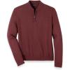 imagePaul Fredrick Mens Cotton Quarter Zip Mock Neck SweaterBurgundy
