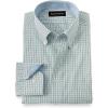 imagePaul Fredrick Mens Slim Fit NonIron Cotton Plaid Dress ShirtGreen