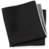 imagePaul Fredrick Mens Solid Silk Pocket SquareBlack