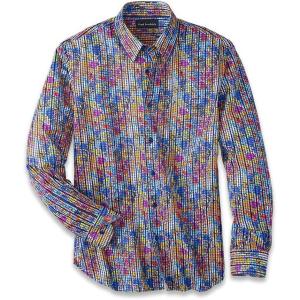 imagePaul Fredrick Mens Slim Fit Cotton Blend Stripe Casual ShirtMulti