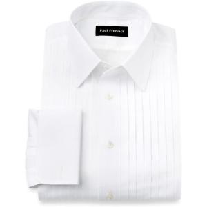 imagePaul Fredrick Mens Slim Fit NonIron Cotton Tuxedo ShirtWhite
