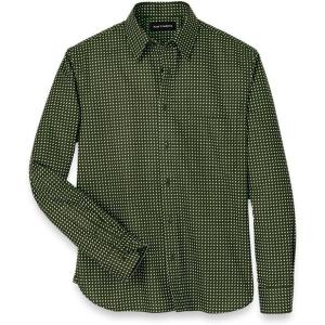 imagePaul Fredrick Mens Classic Fit Cotton Circle Print Casual Shirt