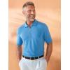 imagePaul Fredrick Mens Lyocell Blend Quarter Zip PoloBlue