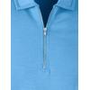 imagePaul Fredrick Mens Lyocell Blend Quarter Zip PoloBlue