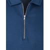 imagePaul Fredrick Mens Lyocell Blend Quarter Zip PoloNavy
