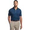 imagePaul Fredrick Mens Lyocell Blend Quarter Zip PoloNavy