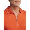 imagePaul Fredrick Mens Lyocell Blend Quarter Zip PoloRust
