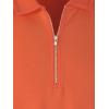 imagePaul Fredrick Mens Lyocell Blend Quarter Zip PoloRust