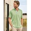 imagePaul Fredrick Mens Performance Blend Three Button PoloLight Green