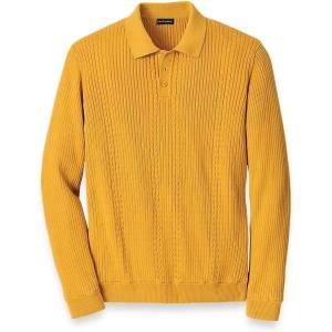 imagePaul Fredrick Mens Cotton Three Button PoloGold