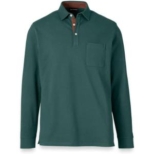 imagePaul Fredrick Mens CottonSpandex Pique Three Button PoloGreen