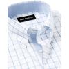 imagePaul Fredrick Mens Classic Fit Comfort Stretch NonIron Check Dress ShirtLight Blue