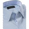 imagePaul Fredrick Mens Classic Fit Comfort Stretch NonIron Stripe Dress ShirtCobalt