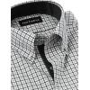 imagePaul Fredrick Mens Classic Fit NonIron Cotton Check Dress ShirtBlackGrey