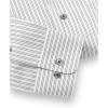 imagePaul Fredrick Mens Classic Fit NonIron Cotton Stripe Dress ShirtBlack  White