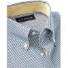 imagePaul Fredrick Mens Slim Fit NonIron Cotton Stripe Dress ShirtBlue
