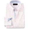 imagePaul Fredrick Mens Classic Fit Comfort Stretch NonIron Check Dress ShirtCoral