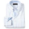 imagePaul Fredrick Mens Classic Fit Comfort Stretch NonIron Check Dress ShirtLight Blue