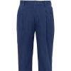 imagePaul Fredrick Mens Cotton Stretch Twill Pleated PantsBright Navy