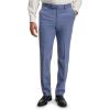 imagePaul Fredrick Mens Wool Gabardine Flat Front PantsPostal Blue