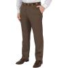 imagePaul Fredrick Mens Microfiber Solid Flat Front PantsCocoa