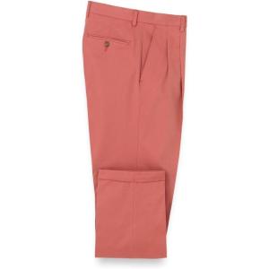imagePaul Fredrick Mens Cotton Stretch Twill Pleated PantsRose