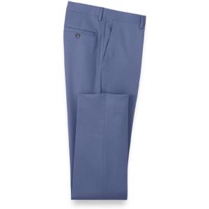 imagePaul Fredrick Mens Wool Gabardine Flat Front PantsPostal Blue