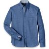 imagePaul Fredrick Mens Classic Fit Cotton Solid Casual Shirt Blue 3xl SFU050L