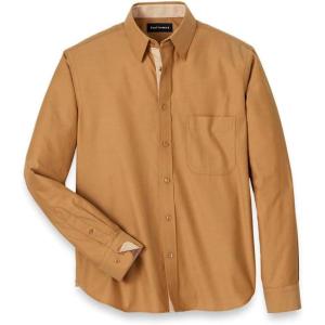 imagePaul Fredrick Mens Classic Fit Cotton Solid Casual Shirt Light Rust 4xl Tall SFU070L