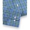 imagePaul Fredrick Mens Slim Fit NonIron Cotton Check Dress ShirtBlueGreen
