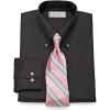 imagePaul Fredrick Mens Slim Fit NonIron Cotton Button Down Collar Dress Shirt Size 16532 Black