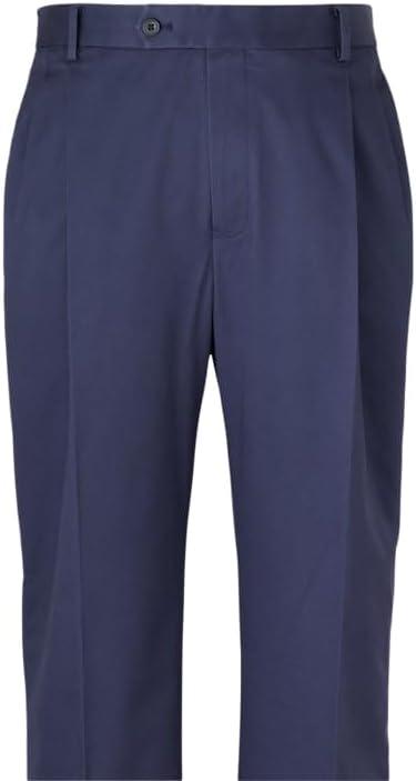 imagePaul Fredrick Mens NonIron Cotton Stretch Twill PantsBright Navy