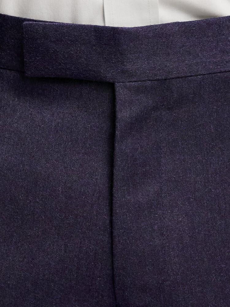 imagePaul Fredrick Mens Wool Flannel Solid Flat Front PantsPurple