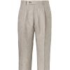 imagePaul Fredrick Mens Linen Chambray Twill Single Pleat Pants Size 32 X 32