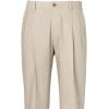 imagePaul Fredrick Mens LinenCotton Pleated PantsIvory
