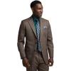 imagePaul Fredrick Mens Wool Blend Plaid Single Breasted Notch Lapel Suit Jacket