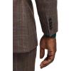 imagePaul Fredrick Mens Wool Blend Plaid Single Breasted Notch Lapel Suit Jacket