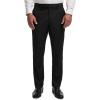 imagePaul Fredrick Mens Wool Flannel Solid Flat Front PantsBlack