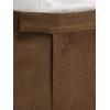 imagePaul Fredrick Mens Wool Flannel Solid Flat Front PantsBrown