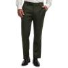 imagePaul Fredrick Mens Wool Flannel Solid Flat Front PantsDark Green