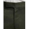 imagePaul Fredrick Mens Wool Flannel Solid Flat Front PantsDark Green