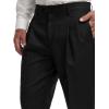 imagePaul Fredrick Mens Wool Flannel Solid Pleated PantsBlack