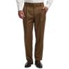 imagePaul Fredrick Mens Wool Flannel Solid Pleated PantsBrown