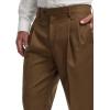 imagePaul Fredrick Mens Wool Flannel Solid Pleated PantsBrown