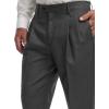 imagePaul Fredrick Mens Wool Flannel Solid Pleated PantsCharcoal