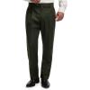 imagePaul Fredrick Mens Wool Flannel Solid Pleated PantsDark Green
