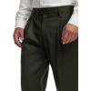 imagePaul Fredrick Mens Wool Flannel Solid Pleated PantsDark Green