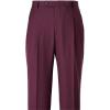 imagePaul Fredrick Mens Wool Stretch Bengaline Double Pleat Suit Pants