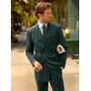 imagePaul Fredrick Mens Wool Stretch Stripe Double Breasted Peak Lapel Suit Jacket